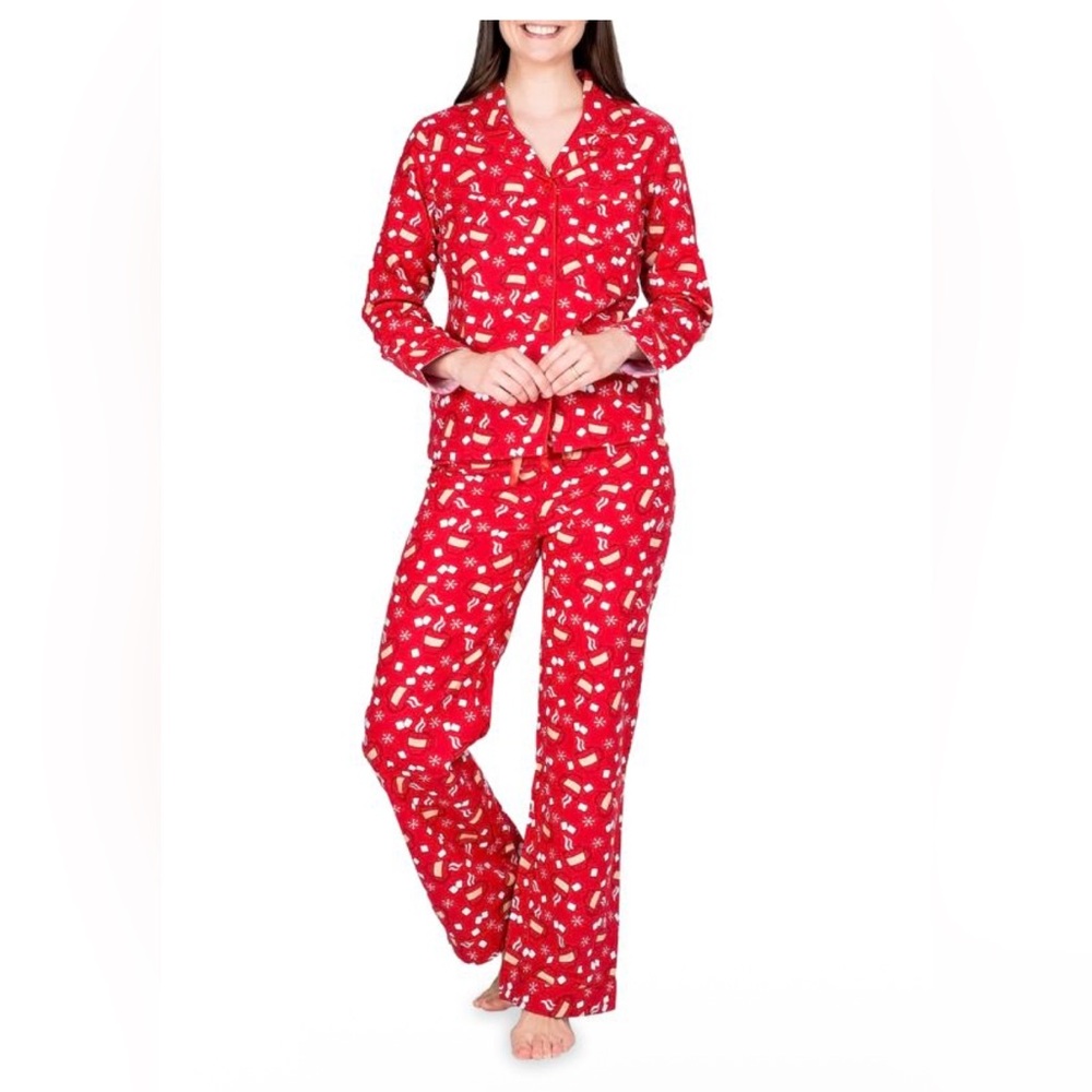 Blis Red Pajama Bottoms (top not included) with Hot Cocoa Print Size 3X